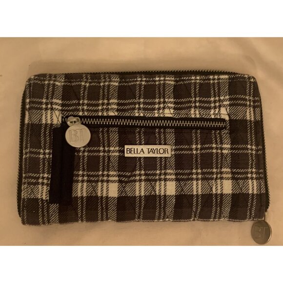 Bella Taylor Plaid Quilted Wallet & Card Case With Zipper Closure - Picture 10 of 10